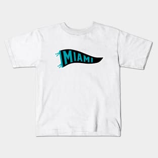 Miami Pennant - White Kids T-Shirt